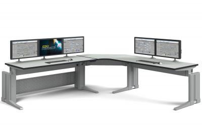 ESD Corner Workstation AES Oscar Electric Height Adjustable VC-E VC Linear Module 1800 x 800 mm Knurr Vertiv Workstation Elicon Console - 200.CW.OS.VC-E.VC.18.80-16.80